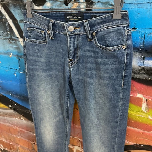 LUCKY BRAND-women’s blue cotton blend denim LOLITA SKINNY leg jeans - Picture 2 of 10